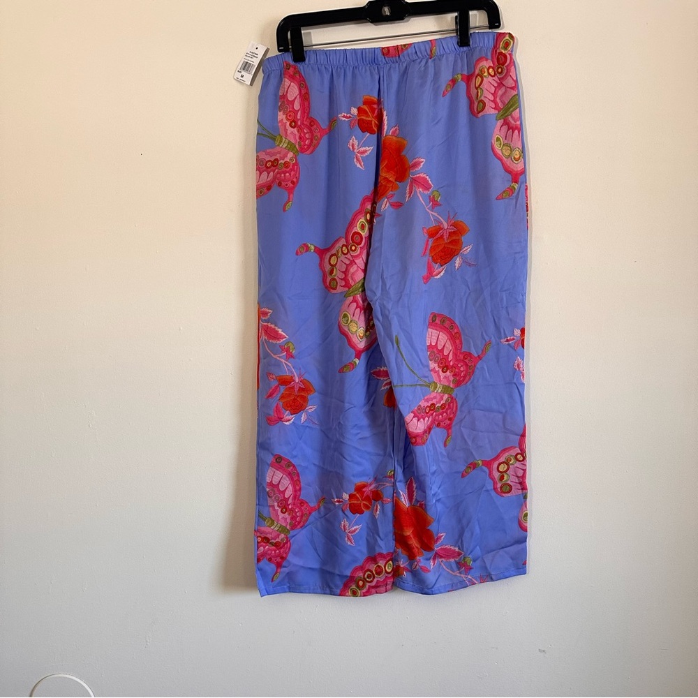 Natori Butterfly Garden Pajama Pants Periwinkle Size M NWT - Picture 8 of 12
